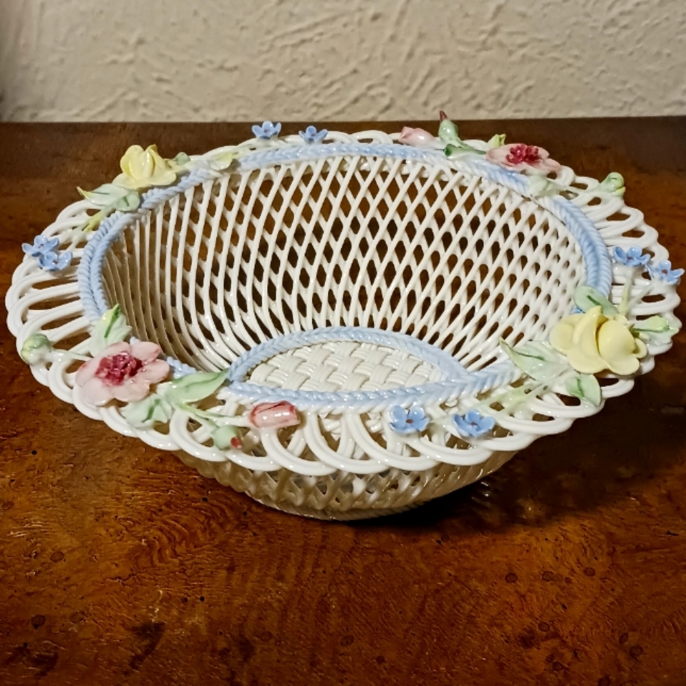 Irish Parian Donesal China Basket
